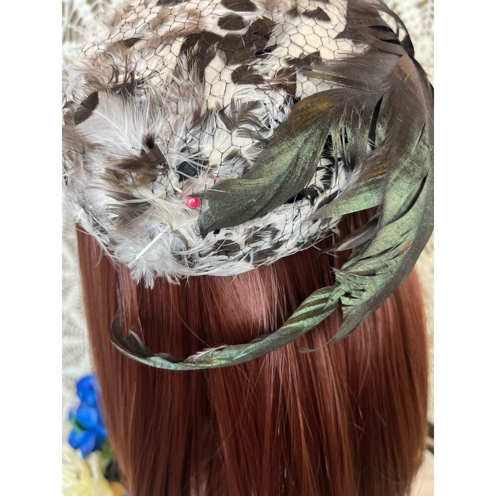Vintage Quail Feather Calot Hat - Picture 7 of 8